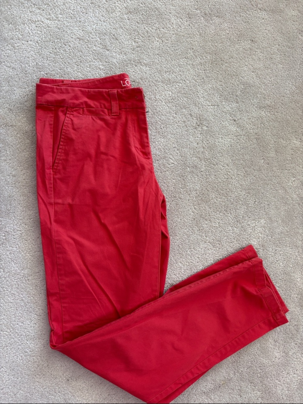 LOFT Red Women's Casual Trousers